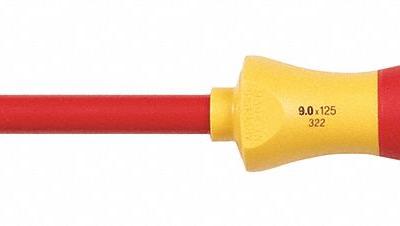 WIHA Solid Round Shank Nut Driver: Straight, Metric, Without Magnetized Tip - Insulated Nut Drivers