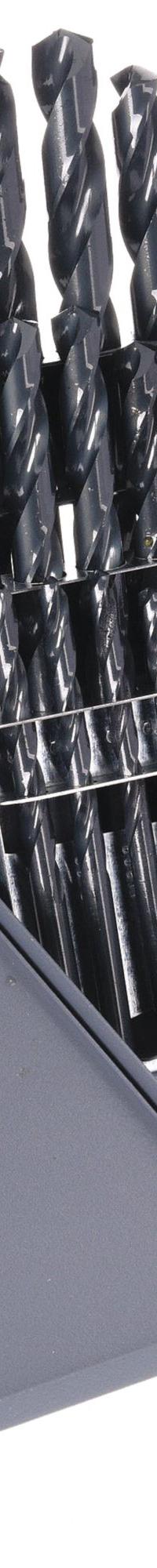 CHICAGO-LATROBE Jobber Length Drill Bit Set: 25 Pc, 1 mm to 13 mm by 0.5 mm, 135° Split Point (MPN 45925). Key specifications — attr1236168: Metal Index; attr1236199: NAS 907 Type B.