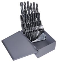 CHICAGO-LATROBE Jobber Length Drill Bit Set: 25 Pc, 1 mm to 13 mm by 0.5 mm, 135° Split Point (MPN 45925). Key specifications — attr1236168: Metal Index; attr1236199: NAS 907 Type B.