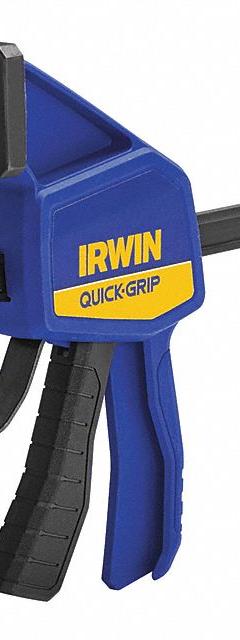 IRWIN Bar Clamp: Flat, 18 in Max Jaw Opening, 7 7/8 in to 25 3/8 in, 3 1/4 in Throat Dp, One Handed (MPN 1964719). Key specifications — attr663922: IRWIN.