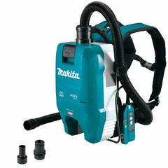MAKITA Cordless Backpack Dust Extractor: HEPA, Dry, 0.5 gal Tank, (1) Bare Tool, 67 cfm, Plastic (MPN GCV06Z). Key specifications — attr118071: No; attr118082: Plastic; attr118063: (1) Bare Tool; attr118066: HEPA; attr118075: Dry; attr118056: Battery Not Included.