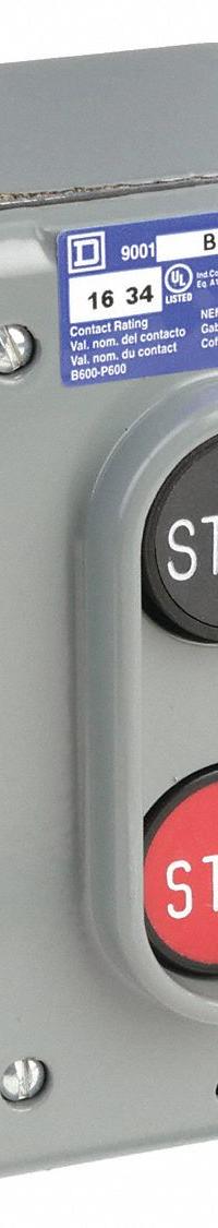 SQUARE D Control Station: (2) Push Buttons, 0 Pilot Lights, 2NO, Up/Down, (2) Push Buttons (MPN 9001BW255). Key specifications — Brand: SQUARE D; Operator Legend: Up/Down; Operator Color: Black; Operator Configuration: (2) Push Buttons; Operator Configuration Type: (2) Push Buttons.