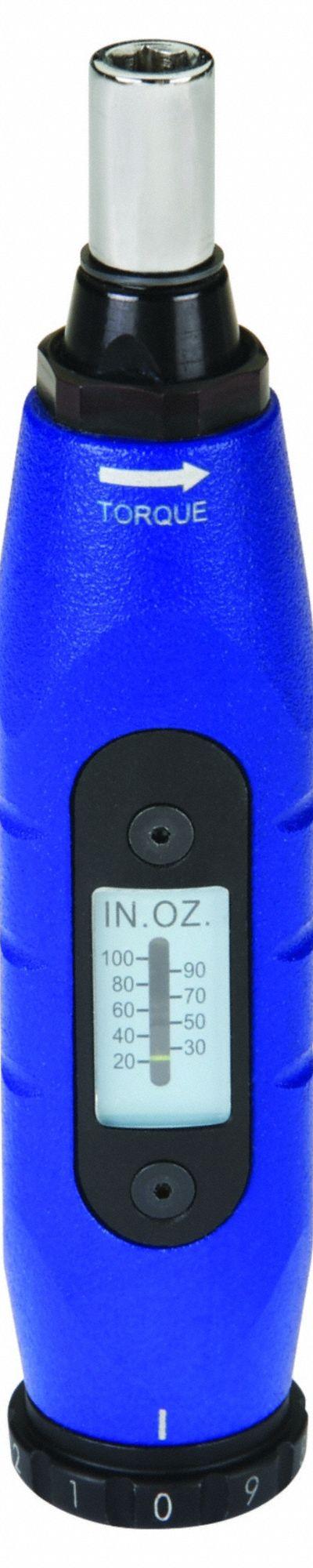 WILLIAMS Micro Adjustable Torque Screwdriver: 1/4 in Tip Size - Adjustable Torque Bit Screwdrivers