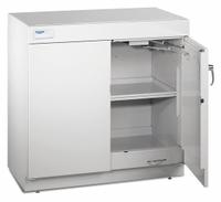 LABCONCO Solvent Storage Cabinet: 22 in Overall Dp, 4 ft Overall Wd, 36 3/4 in Overall Ht, 2 Doors (MPN 9902000). Key specifications — Color: White; Material: Epoxy-Coated Steel; Brand: LABCONCO; Compatible with Product Type: Fume Hoods; Door Type: Manual; Mobility: Stationary; Product Type: Solvent Storage Cabinet.