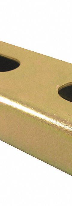 Strut Channel - Slotted: Steel, Zinc-Plated, 14 ga Gauge, 20 ft Overall Lg, Silver (MPN B1400HS 20). Key specifications — Material: Steel; Color: Silver; Finish: Zinc-Plated; Hole Size: 9/16 in x 1-1/8 in; Hole Spacing: 2 in Center to Center; Slot Type: Slotted; Brand: SUPERSTRUT.