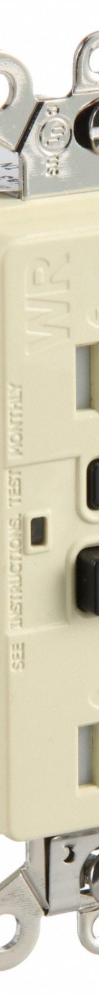 HUBBELL GFCI Receptacle: Duplex, 5-20, Ivory, GFCI, 125V AC, 20 A, 2 Pole / 3 Wire (MPN GFSG5362I)