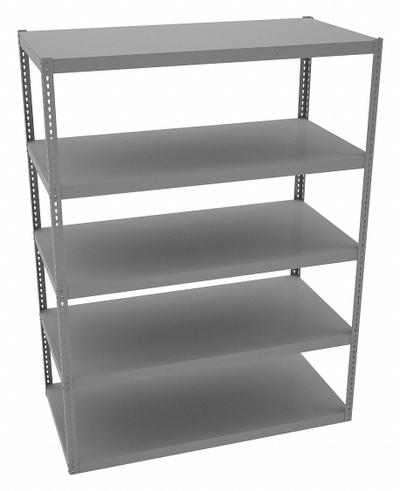 TENNSCO Boltless Shelving: Standalone, Extra-Heavy-Duty, 72 in x 36 in, 96 in Overall Ht - Extra-Heavy-Duty Solid Steel Decking Boltless Shelving