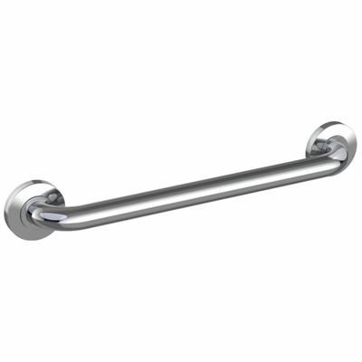 WINGITS Wall Grab Bar: Straight, 18 in Lg, 1 1/4 in Dia, Stainless Steel - Anti-Microbial Grab Bars