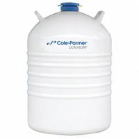 COLE-PARMER Cryogenic Dewar: 30 L Capacity, 18 1/4 in Overall Dia, 25 3/4 in Overall Ht, Aluminum (MPN 4426066). Key specifications — Brand: COLE-PARMER; Material: Aluminum; Includes: Smart Caps; Included Safety Features: Lockable.