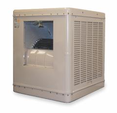 ESSICK AIR Ducted Evaporative Cooler: 1,200 sq ft, 34 1/2 in x 34 1/8 in x 34 1/8 in, 2 in Pad Thick (MPN 2YAE4-2HTK5). Key specifications — Brand: ESSICK AIR; Evaporative Cooler Voltage: 115V AC; Includes Drive Package: Drive Package Included; Drive Package Installation: Assembly Required.