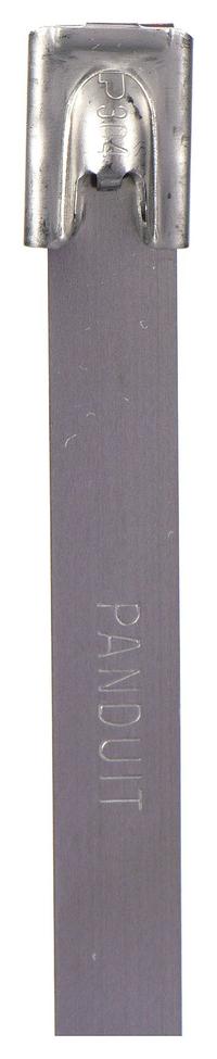 PANDUIT Cable Tie: 20 1/2 in Nominal Lg, 6 in Nominal Max. Bundle Dia., 0.31 in Wd, Silver, 2, 50 PK (MPN MLT6H-LP). Key specifications — Brand: PANDUIT; Locking Style: Ball Lock; Color: Silver.