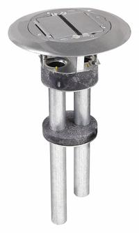 HUBBELL WIRING DEVICE-KELLEMS Fire Rated Poke Through: Round, (2) 1 in For Conduit Sizes, Aluminum (MPN S1PTAL). Key specifications — Cover Color: Aluminum; For Conduit Sizes: (2) 1 in; Brand: HUBBELL WIRING DEVICE-KELLEMS; Includes Cover: Cover Included.