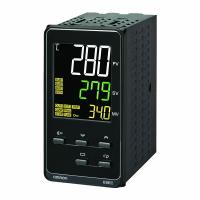 OMRON Temperature Controller: E5EC, 1/8 DIN Size, Linear/RTD/Thermocouple, 100 to 240V AC, 700°C (MPN E5EC-RR4A5M-000). Key specifications — Brand: OMRON; Alarms: (4) Relays; Control Mode: On/Off Action; Display Type: Digital; Input Voltage: 100 to 240V AC; Output: Relay; Product Type: Temperature Controller; Sensor Type: RTD.