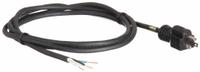 APPROVED VENDOR Power Cord: 8 ft Lg, 3/16, 5-15P Plug, Bare Wire Receptacle, SJO, Rubber, 125V AC (MPN E3601). Key specifications — Brand: APPROVED VENDOR; Jacket Material: Rubber.