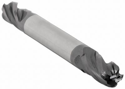 APPROVED VENDOR Ball End Mill: Carbide, AlTiN Coated, Double End, 4 Flute, 1/2" Mill Dia - Double-End Carbide Ball End Mills