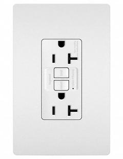 LEGRAND PLUGTAIL: Duplex, 5-20, White, GFCI, 125V AC, 20 A, 2 Pole / 3 Wire (MPN PT2097TRW)