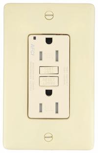 HUBBELL Receptacle: Duplex, 5-15, Ivory, 125V AC, 15 A, 2 Pole / 3 Wire (MPN AFR15TRI)