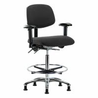 ESD Chair: Fabric, Arms Included, Ht Range 26 1/4 in to 36 in, 18 1/2 in Seat Wd, 17 in Seat Dp, Adj (MPN BR-ESD-FHBCH-CR-T0-A1-CF-EG-ESDBLK). Key specifications — Foot Support: Yes; Back Tilt Backward: 13.5°; Back Tilt Forward: 10.5°; Base Material: Aluminum; Brand: APPROVED VENDOR; Product Type: ESD Task Chair; ESD-Safe: ESD-Safe.
