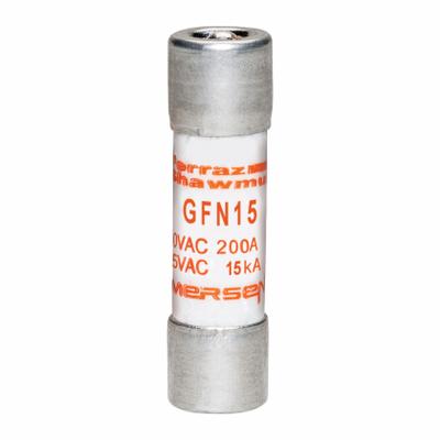 MERSEN Fuse: GFN Series, Midget, Time-Delay, 15 A, 125 V AC, 13/32 in x 1 1/2 in - Time-Delay Cylindrical Fuses