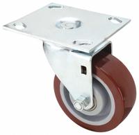 APPROVED VENDOR Plate Caster: Swivel, No Brake, Polyurethane, 4 in Wheel Dia., 1 1/2 in Wheel Wd (MPN 33H911). Key specifications — attr1100274: APPROVED VENDOR; attr1100312: Red; attr1176041: Swivel.