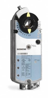Actuator: Dampers, On/Off, Spring Return, 160 in-lb, 24V AC/DC, Hardwired, NEMA 2 / IP54 (MPN GCA121.1U). Key specifications — Manufacturer Part Number: GCA121.1U; Shaft Type: Self-Centering Shaft Coupling; Shaft Rotation: CW/CCW; Plenum Rating: Not Plenum Rated; Power Rating: 5W; Input Voltage: 24V AC/DC; Brand: SIEMENS; For Use With Building Automation Systems: Building Automation System Compatible.