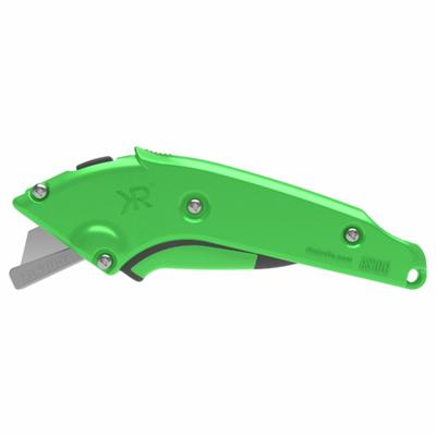 RITEKNIFE Utility Knife: 7 in Overall Lg, Textured, 2 1/2 in Overall Wd, Aluminum - Automatic Retracting Utility Knives with Blade Guide
