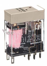 OMRON General Purpose Relay: Socket Mounted, 5 A Current Rating, 24V AC, DPDT, 8 Pins/Terminals (MPN G2R-2-SN-AC24(S)). Key specifications — Brand: OMRON; Base Type: Square; Mounting Style: Plug-In; Pin Shape: Flat; Electrical Connection: Quick-Connect; Manufacturer Part Number: G2R-2-SN-AC24(S); Series: G2RS Series.