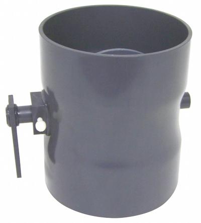 PLASTIC SUPPLY Butterfly Damper: PVC, For 14 in Duct Dia, 14 1/2 in Overall Lg - Butterfly Dampers