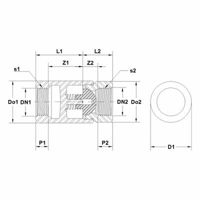 APOLLO Ball Cone Spring Check Valve: Ball, Inline Valve Body, CF8M Stainless Steel - Stainless Steel Ball Check Valves