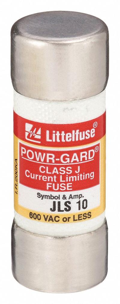 LITTELFUSE Fuse: JLS Series, Class J, Cylindrical Body, Fast-Acting, 10 A, 600 V AC - Fast-Acting Cylindrical Fuses