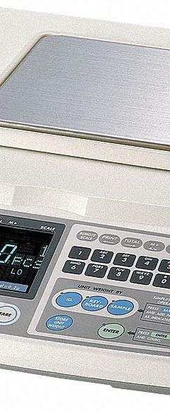 A&D WEIGHING Industrial Bench Scale: 6 1/2 in x 6 1/2 in, Not IP Rated, Integrated, FC-i/Si Series (MPN FC-5000SI). Key specifications   — attr1341383: RS-232C; attr1341384: 0.0005 lb/0.2 g; attr1341400: A&D WEIGHING; attr1383935: Stainless Steel.