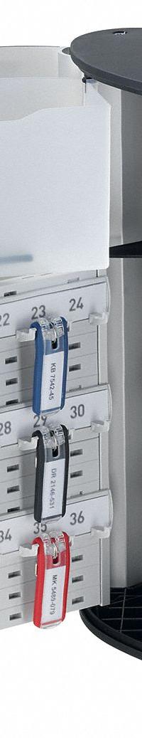 Key Box: 54 Key Capacity, Dial Combo Lock, Aluminum, Gray, 15 3/4 in Ht, 11 7/8 in Wd, 4 5/8 in Dp (MPN 196823). Key specifications — Brand: DURABLE; Finish: Brushed Aluminum; Includes Key Tags: Includes Key Tags; Includes Mounting Hardware: Mounting Hardware Included; Color: Gray; Mounting Location: Wall; Material: Aluminum.
