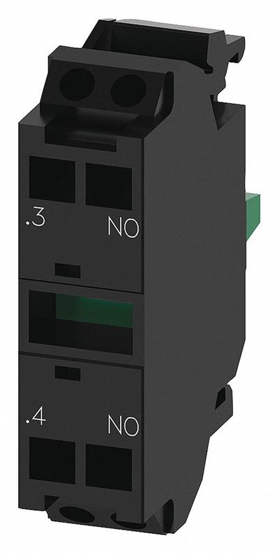 Siemens Contact Block: 22 mm Panel Mounting Size, 1NO, Momentary, 3SU1 Series - Contact Blocks