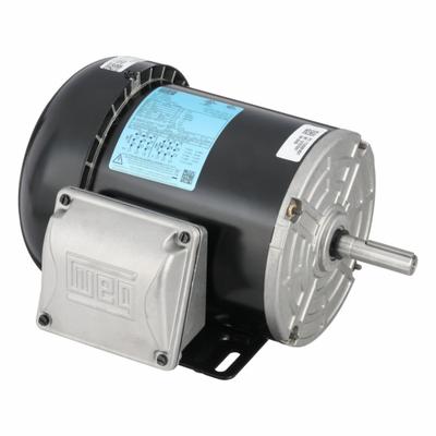 WEG General Purpose Motor: Rigid Base Mount, Totally Enclosed Fan Cooled, 1/2 hp - Rigid Base 3-Phase General Purpose AC Motors