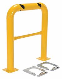 VESTIL Machine Guard: 42 in Top Rail Ht, 5/8 in Mounting Hole Dia, 21 in Mid-Rail Ht, Guardrail (MPN HPRO-RF-36-42-4). Key specifications — Color: Yellow; Material: Steel; Rail Mounting Style: Floor Mounted; Includes Mid-Rail: Mid-Rail Included.