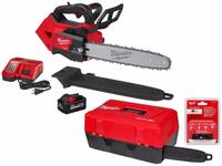MILWAUKEE Chainsaw, Case and Chain: 14 in Bar Lg, Top Handle, Adj Chain Oiler, 18 V, 35 cc (MPN 2826-21T, 49-16-2744, 49-16-2746). Key specifications — Brand: MILWAUKEE.