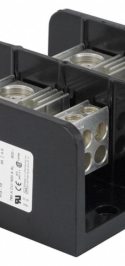 SQUARE D Power Distribution Block: Open - Open Blocks with Lugs