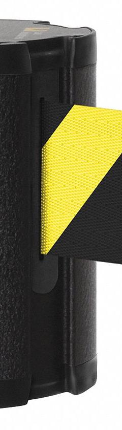 LAVI Retractable Belt Barrier: Magnet, 10 ft Belt Lg, Pattern, Black/Yellow, No Legend (MPN 50-3010MG/WB/SF). Key specifications — attr981527: Black; attr193646: LAVI; attr981511: Black/Yellow.