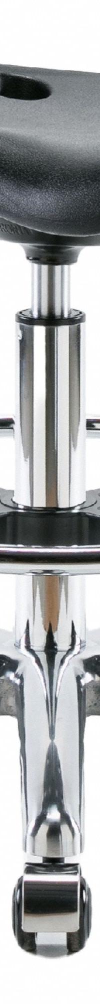 Stool: Polyurethane, Ht Range 20 in to 27 1/2 in, 17 in Seat Wd, 14 in Seat Dp, 0 Glides, 5 Casters (MPN PTMBSL-CR-CF-CC-BLK). Key specifications — Brand: APPROVED VENDOR; Foot Support: Yes; Base Material: Aluminum; ESD-Safe: Not ESD Safe; Number of Casters: 5.