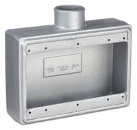 APPLETON ELECTRIC Electrical Box: Iron, Rectangular, 3 Gangs, 1 in Hub Size, 40 cu in Capacity, Gray (MPN FS-3-100). Key specifications — Color: Gray; Brand: APPLETON ELECTRIC.