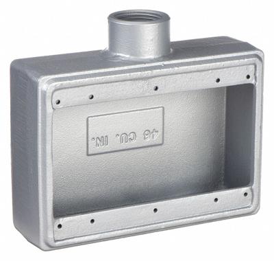 APPLETON ELECTRIC Electrical Box: Iron, Rectangular, 3 Gangs, 1 in Hub Size, 40 cu in Capacity - Iron Weatherproof Electrical Boxes
