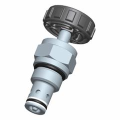 BUCHER HYDRAULICS Cartridge Valve: Screw-In, Screwdriver Adjustment, C10-20 Valve Cavity Size, NFCV (MPN NFCV-10-N-K-0). Key specifications — attr1012059: NFCV-10-N-K-0; attr1250696: NFCV; attr1011660: Nitrile; attr1011632: Screwdriver; attr1011635: BUCHER HYDRAULICS; attr1011636: Steel; attr1011644: C10-20.