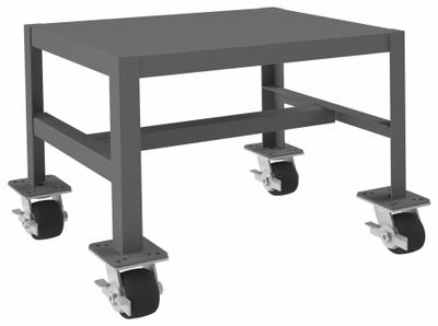 DURHAM MFG Work Table: Fixed Ht, Steel, 24 in x 18 in - Steel-Top Mobile Worktables