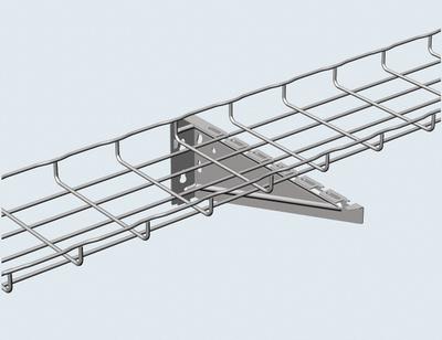 CABLOFIL Universal Bracket: 4 in Wd, Steel - Brackets for Wire Mesh Trays