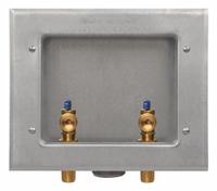 GUY GRAY Outlet Box: 1/2 in MIP/Sweat, 1/2 in MIP/Sweat, Center, 12.25 in Box Wd, 8.75 in Box Ht (MPN 82026). Key specifications — Valve Connection: 1/2 in MIP/Sweat; Inlet Connection: 1/2 in MIP/Sweat; Drain Location: Center; Brand: GUY GRAY.