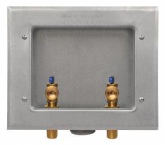 GUY GRAY Outlet Box: 1/2 in MIP/Sweat, 1/2 in MIP/Sweat, Center, 12.25 in Box Wd, 8.75 in Box Ht (MPN 82026). Key specifications — Valve Connection: 1/2 in MIP/Sweat; Inlet Connection: 1/2 in MIP/Sweat; Drain Location: Center; Brand: GUY GRAY.