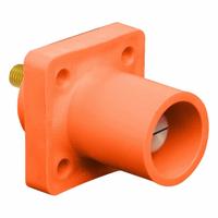 Single Pole Receptacle: Orange, Straight Taper Nose Mating, Threaded Stud Termination, 400 A (MPN 16R23-UO). Key specifications — Series: 16; Receptacle Gender: Male; Brand: LEVITON.