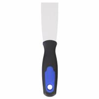 WESTWARD Scraper: Bld. Mat. Carbon Steel, Hdl. Mat. Polypropylene/TPR, Stiff, Tapered Bld. Shape (MPN 13A678). Key specifications — attr1004902: WESTWARD; attr1012057: Half; attr1014703: Rubberized; attr1017570: Standard End; attr1029655: Straight; attr1034073: Straight.