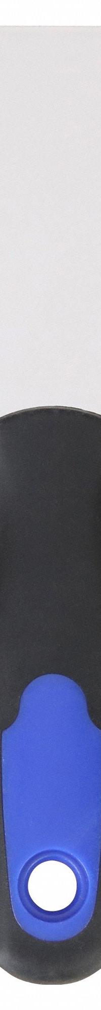WESTWARD Scraper: Bld. Mat. Carbon Steel, Hdl. Mat. Polypropylene/TPR, Stiff, Tapered Bld. Shape (MPN 13A678). Key specifications — attr1004902: WESTWARD; attr1012057: Half; attr1014703: Rubberized; attr1017570: Standard End; attr1029655: Straight; attr1034073: Straight.