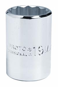 PROTO Socket: Metric, 1/2 in Drive Size, 38 mm Socket Size, 12-Point, Std, Chrome, Socket (MPN J5438M). Key specifications — attr1204417: PROTO; attr1204392: Chrome.